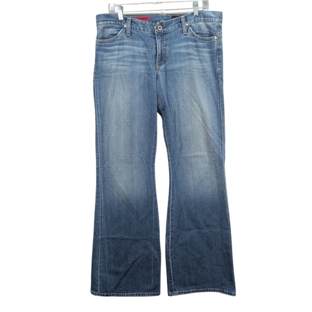 Y2K AG Adriano Goldschmied Jeans Men's 32 Reg Blue Denim The Legend Wide Leg USA